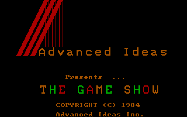 Game Show, The IBM PC/Compatibles Screenshot: Title screen.