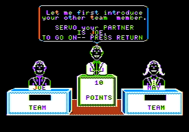 Game Show, The Apple II Screenshot: Introductions...