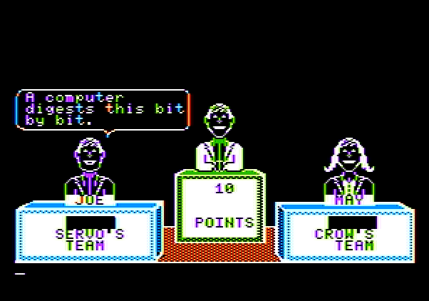 Game Show, The Apple II Screenshot: And here's a clue...