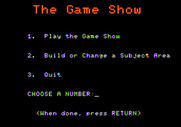 Game Show, The for Apple II - The main menu.