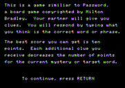 Game Show, The for Apple II - Game instructions.