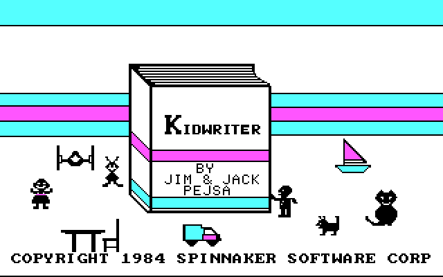 Kidwriter IBM PC/Compatibles Screenshot: Title screen.