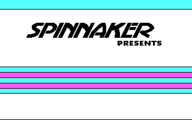 Kidwriter IBM PC/Compatibles Screenshot: Spinnaker logo.