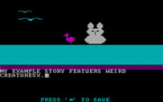 Kidwriter for IBM PC/Compatibles - Once objects are in place, you can write a story. I sure could use a spell checker!