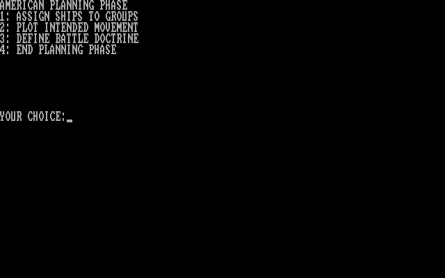 In Harm's Way IBM PC/Compatibles Screenshot: First, the planning phase.