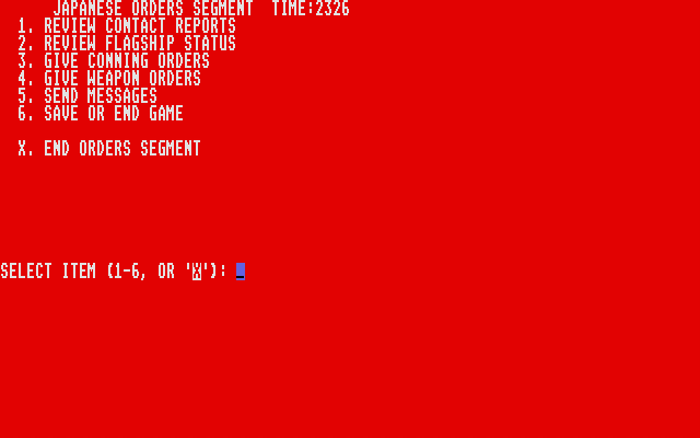 In Harm's Way Atari ST Screenshot: Time to give some orders!