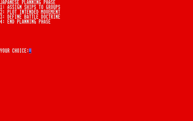 In Harm's Way Atari ST Screenshot: First, the planning phase.