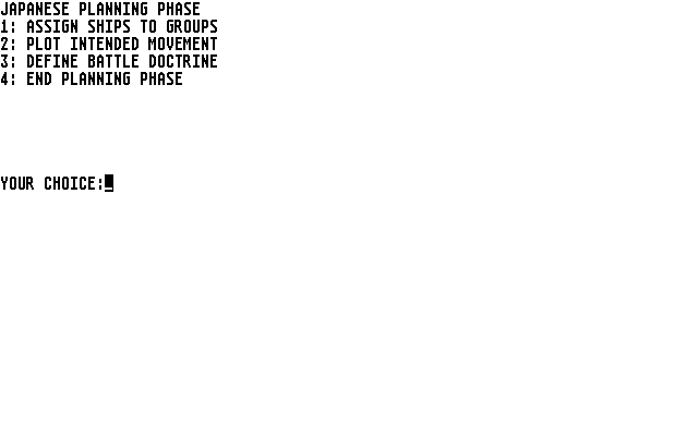 In Harm's Way Atari ST Screenshot: First, the planning phase.