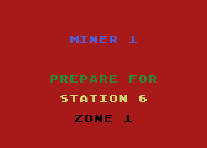 Miner 2049er Atari 8-bit Screenshot: Ready for Station 6?