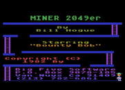 Miner 2049er for Atari 8-bit - Title screen.