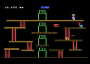 Miner 2049er for Atari 8-bit - The elevators can transport you to different platforms.