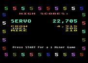 Miner 2049er for Atari 8-bit - High score table.