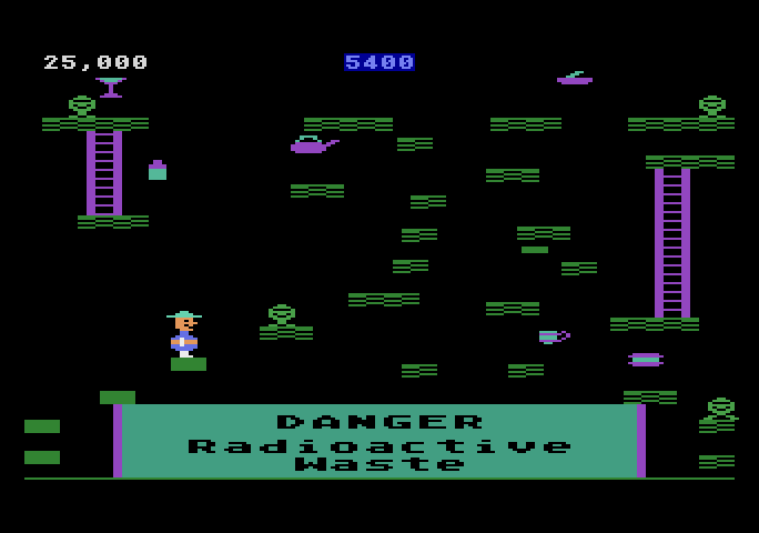 Miner 2049er Atari 5200 Screenshot: There's lot's of little platforms to jump on...