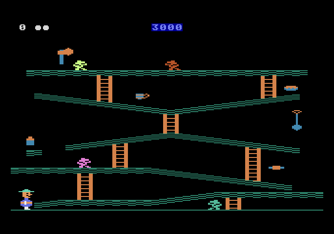 Miner 2049er Atari 5200 Screenshot: Game start.