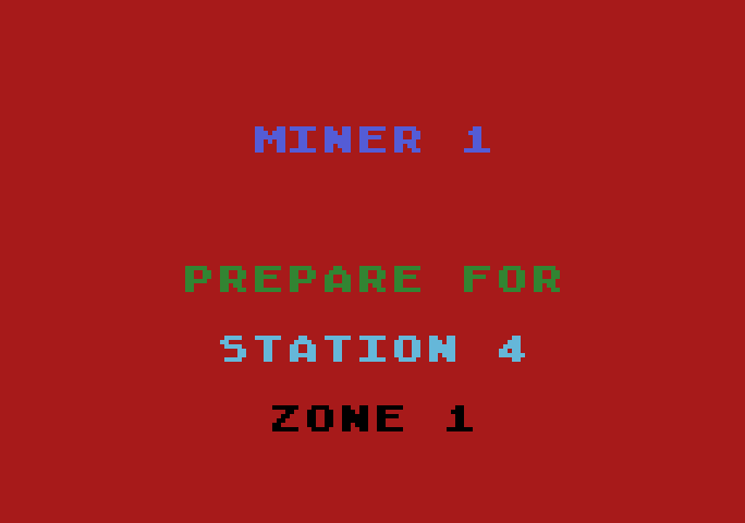Miner 2049er Atari 5200 Screenshot: Ready for station 4?