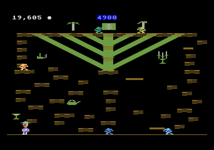 Miner 2049er Atari 5200 Screenshot: All of the slides in this station can be troublesome...