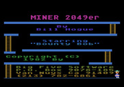Miner 2049er for Atari 5200 - Title screen.