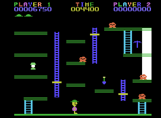 Miner 2049er ColecoVision Screenshot: Level 4 start.