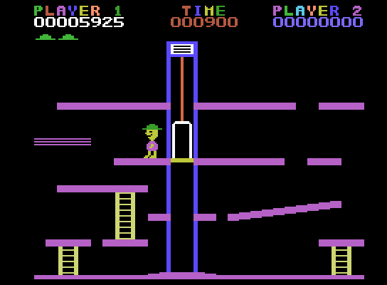 Miner 2049er ColecoVision Screenshot: Only one platform left to claim!