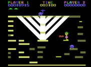 Miner 2049er for ColecoVision - Level 5 features numerous small platforms and slides.