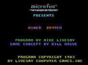 Miner 2049er for ColecoVision - Title screen.