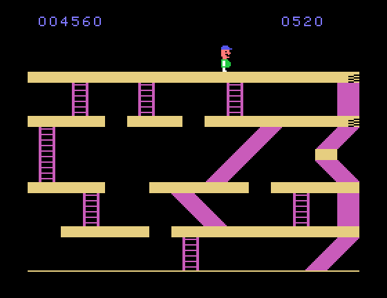 Miner 2049er TI-99/4A Screenshot: First level almost completed!