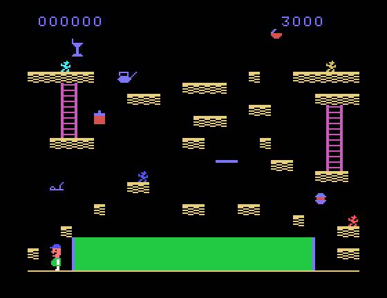 Miner 2049er TI-99/4A Screenshot: Game demo, station 5.