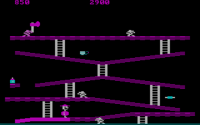 Miner 2049er IBM PC/Compatibles Screenshot: Starting the first level.