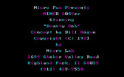 Miner 2049er for IBM PC/Compatibles - Title screen.