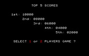 Miner 2049er for Fujitsu FM-7 - Main menu; start a 1 or 2 player game?