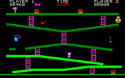 Miner 2049er for Fujitsu FM-7 - Game in progresss on level 1.