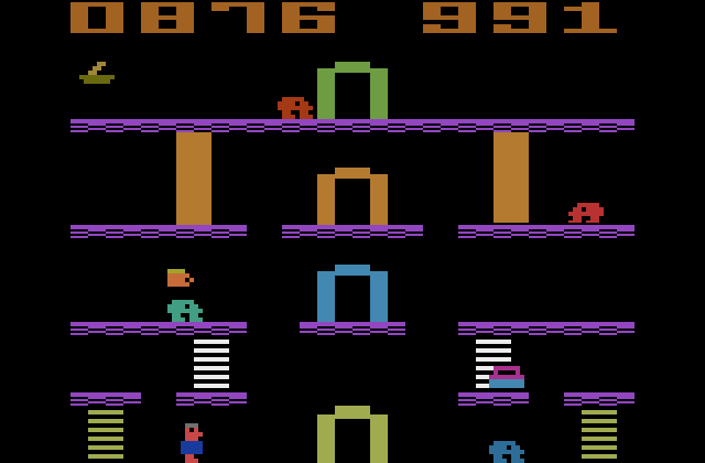 Miner 2049er Atari 2600 Screenshot: Start of the second level.