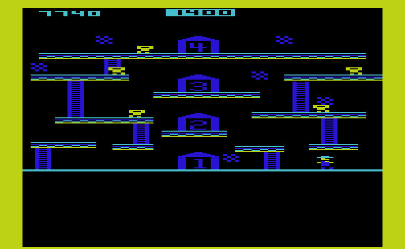 Miner 2049er Commodore VIC-20 Screenshot: This mine features some elevators.