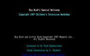 Big Bird's Special Delivery for IBM PC/Compatibles - Copyright screen.