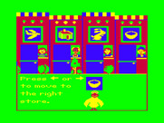 Big Bird's Special Delivery for TRS-80 Color Computer - Move left or right to deliver to the correct house.