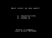 Big Bird's Special Delivery for Atari 8-bit - Two different skill levels are available.