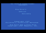 Big Bird's Special Delivery for Atari 8-bit - Loading screen (Hi-Tech Expressions release).