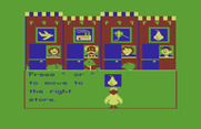 Big Bird's Special Delivery for Commodore 64 - Move left and right to deliver to the right house.
