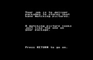 Big Bird's Special Delivery for Commodore 64 - Game instructions.
