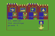 Big Bird's Special Delivery for Commodore 64 - I found the right house, now push the up arrow to deliver the package!