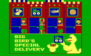 Big Bird's Special Delivery for IBM PC/Compatibles - Title screen.