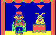 Ernie's Magic Shapes for IBM PC/Compatibles - Ernie pulls a rabbit out of the hat when you are successful.