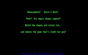 Ernie's Magic Shapes for IBM PC/Compatibles - Game introduction.
