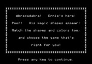 Ernie's Magic Shapes for Apple II - Welcome to the game!