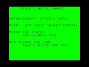 Ernie's Magic Shapes for TRS-80 Color Computer - Welcome to the game!