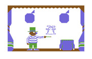 Ernie's Magic Shapes for Commodore 64 - Correct! The rabbit dances...