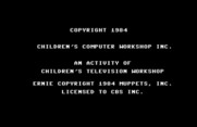 Ernie's Magic Shapes for Commodore 64 - Copyright information.