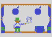 Ernie's Magic Shapes for Atari 8-bit - The rabbit dances!