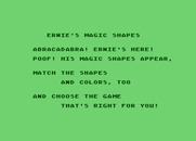 Ernie's Magic Shapes for Atari 8-bit - Welcome to the game.
