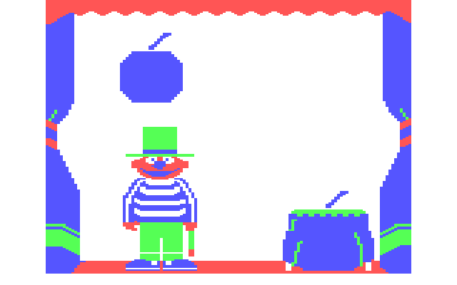 Ernie's Magic Shapes IBM PC/Compatibles Screenshot: Select multiple shapes that match the image on the left.